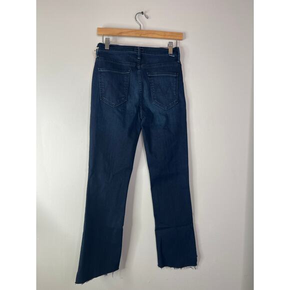 NWT Mother Insider Crop Step Fray Raw Cut Jeans Night Tripper Size: 27 - Picture 8 of 9